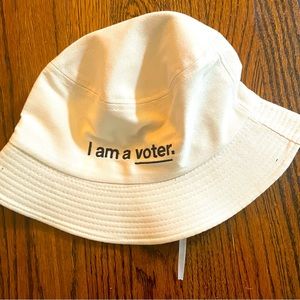 White Michael Stars canvas hat